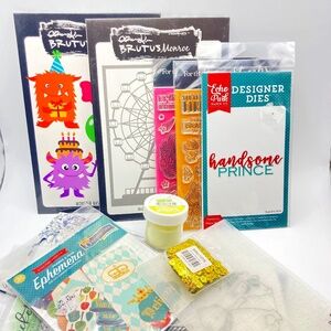 Cute Papercrafting Bundle — Stamps, Dies, Embossing Powder, and More!